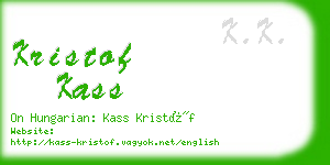 kristof kass business card